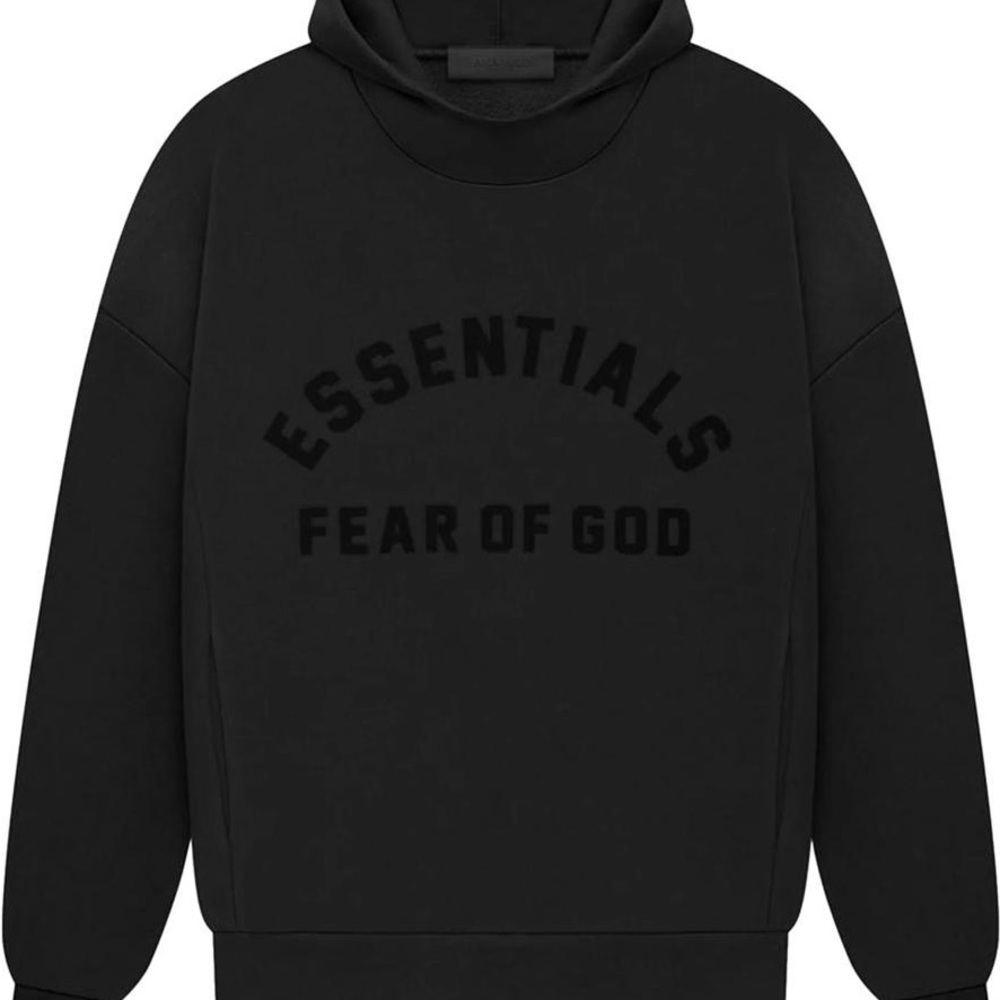 FEAR OF GOD ESSENTIALS HOODIE BLACK. SS23